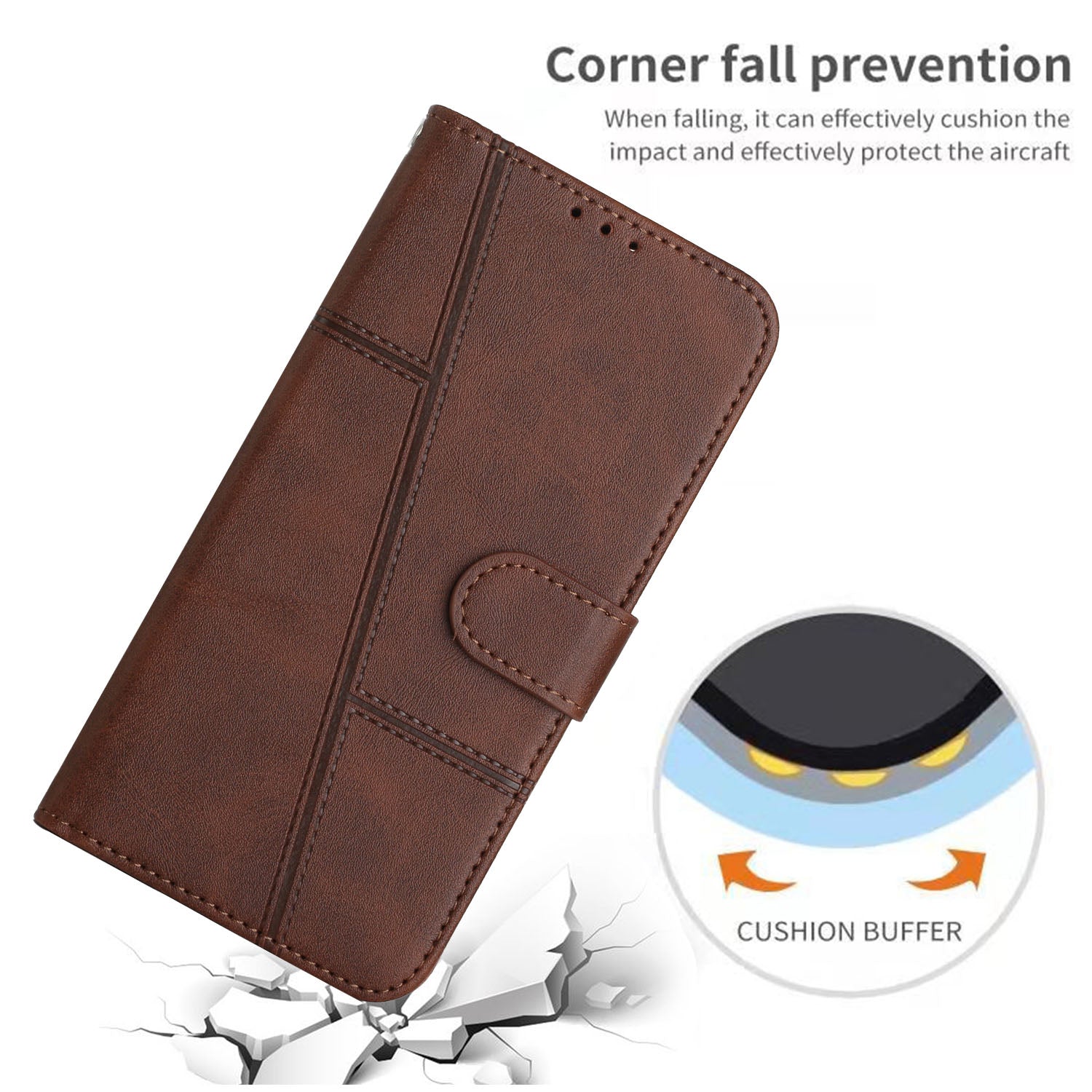 For Oppo Reno11 F 5G / F25 Pro 5G Case PU Leather Calf Texture Phone Cover with 3 Card Holder For Oppo Reno11 F 5G / F25 Pro 5G Case PU Leather Calf Texture Phone Cover with 3 Card Holder